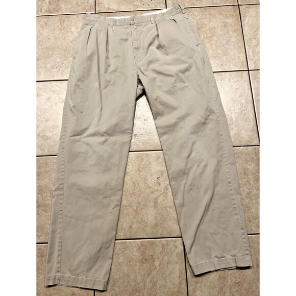 Polo by Ralph Lauren Other - Vtg Polo Ralph Lauren Andrew Pant Mens 38x34 Khaki Pleated Chino 100% Cotton